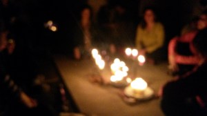 Chanting by candlelight